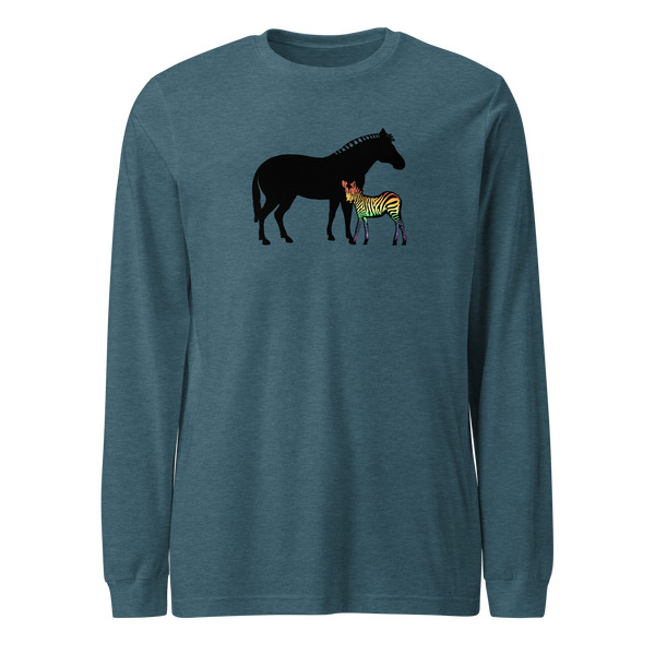 Proud Parent Long Sleeve Tee, Zebra