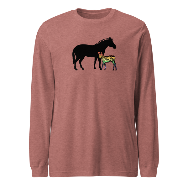 Proud Parent Long Sleeve Tee, Zebra