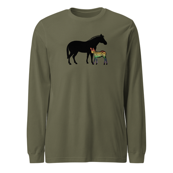 Proud Parent Long Sleeve Tee, Zebra