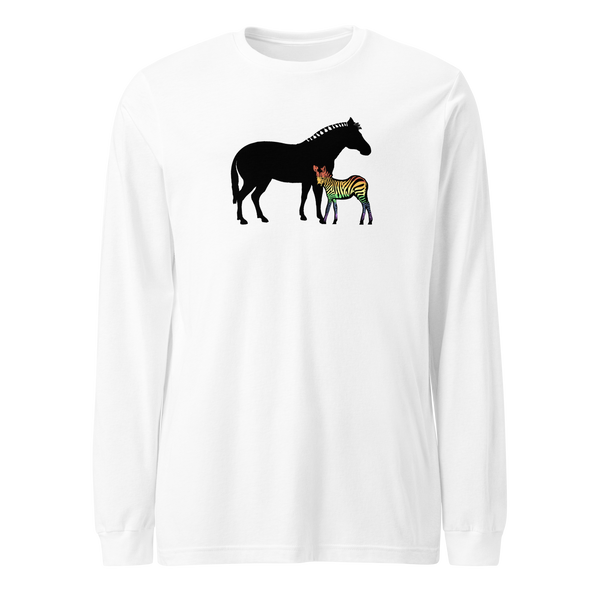 Proud Parent Long Sleeve Tee, Zebra