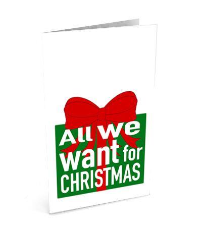 Christmas from us - All we want | Polycute LGBTQ+ Polyamory Gifts