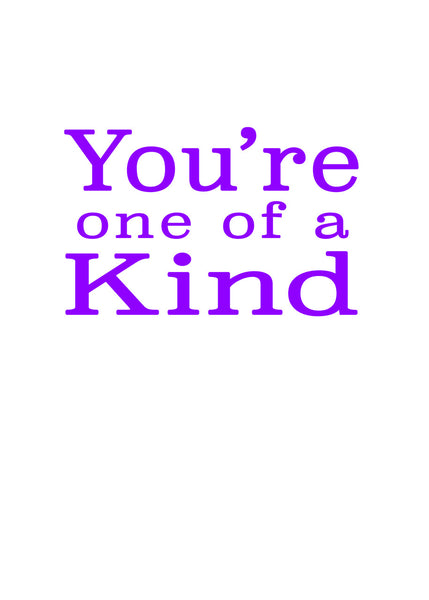 One of a Kind - Fingerprint (inside text) | Polycute LGBTQ+ & Polyamory Gifts