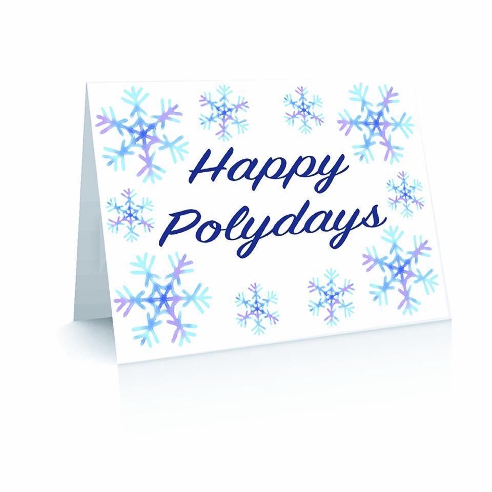 Happy Polydays Snowflakes - Blank Inside | Polycute LGBTQ+ Polyamory Gifts