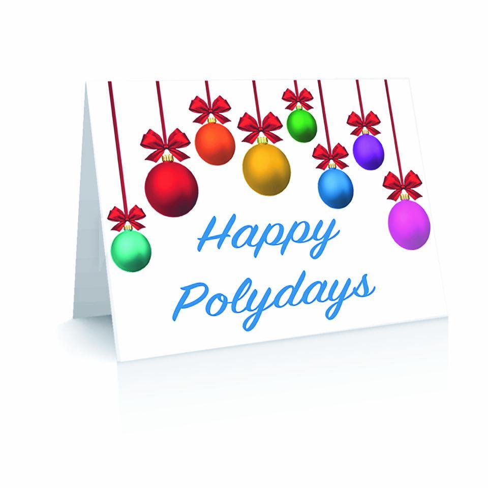 Happy Polydays Ornaments - Blank Inside (Pack of 10) | Polycute LGBTQ+ Polyamory Gifts