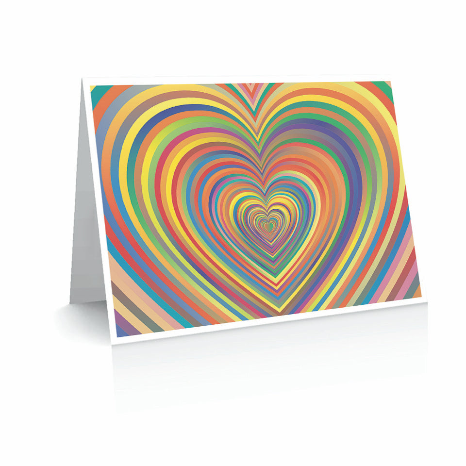 Colorful Heart Valentine | Polycute LGBTQ+ Polyamory Gifts
