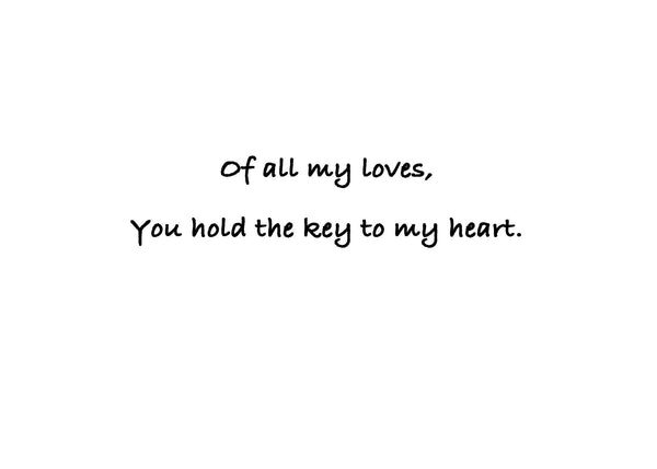 Key to my heart - Many loves (inside text) | Polycute LGBTQ+ & Polyamory Gifts