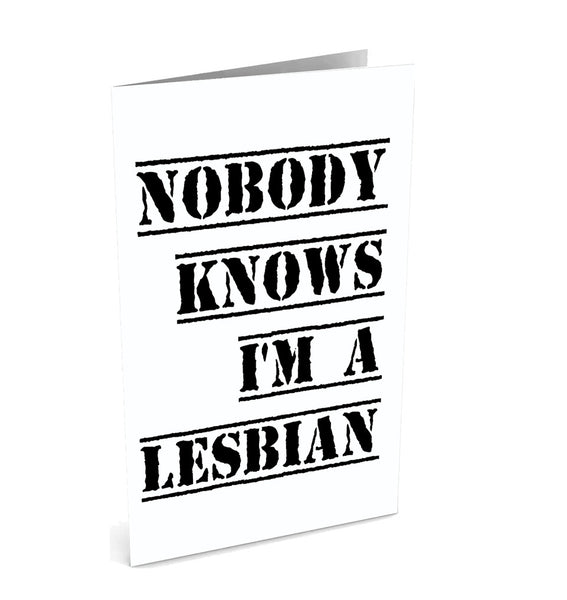 Nobody Knows I'm a Lesbian | Polycute LGBTQ+ Polyamory Gifts