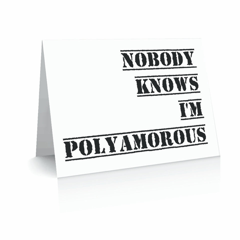 Nobody Knows I'm Polyamorous | Polycute LGBTQ+ Polyamory Gifts