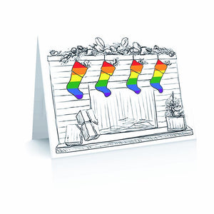 Christmas Pride Stockings (Pack of 10) | Polycute LGBTQ+ Polyamory Gifts