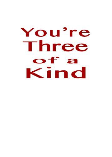 Three of a Kind Love (inside text) | Polycute LGBTQ+ & Polyamory Gifts