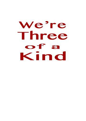 Three of a Kind Love (inside text) | Polycute LGBTQ+ & Polyamory Gifts