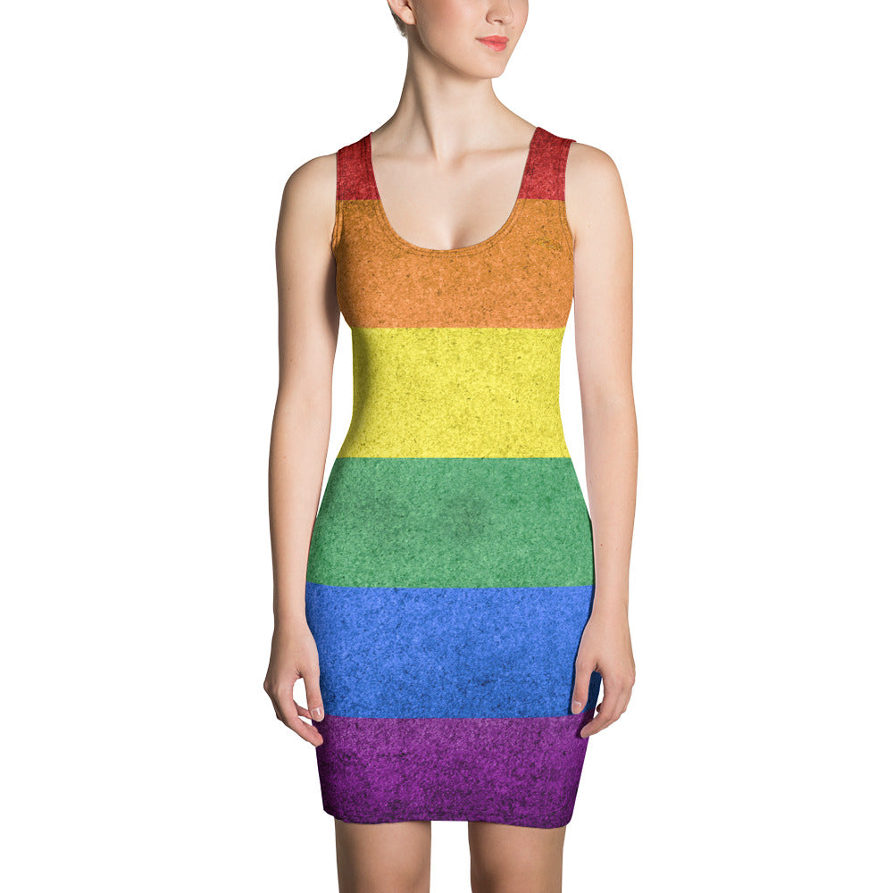 Vintage Pride Dress Rainbow | Polycute LGBTQ+ & Polyamory Gifts