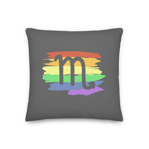 Scorpio Zodiac Throw Pillow | Polycute LGBTQ+ & Polyamory Gifts