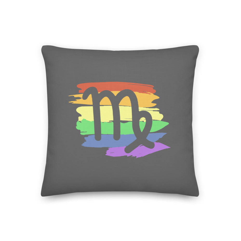 Virgo Zodiac Throw Pillow | Polycute LGBTQ+ & Polyamory Gifts