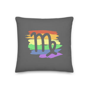 Virgo Zodiac Throw Pillow | Polycute LGBTQ+ & Polyamory Gifts
