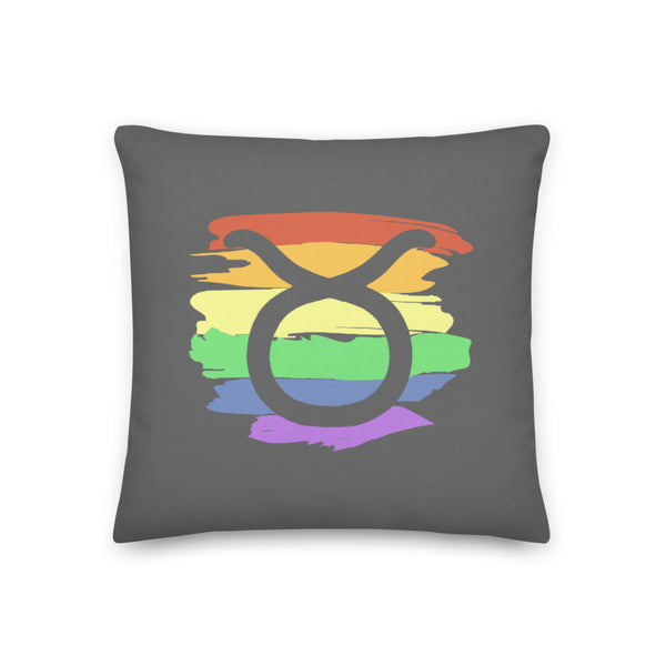 Taurus Zodiac Throw Pillow | Polycute LGBTQ+ & Polyamory Gifts