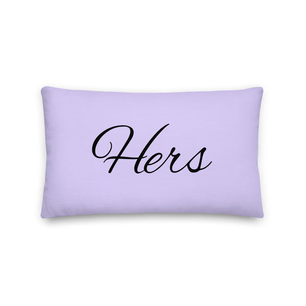 Hers Pronoun Pillow, Lilac | Polycute Gift Shop