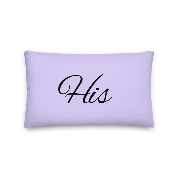 His Pronoun Pillow, Lilac | Polycute Gift Shop