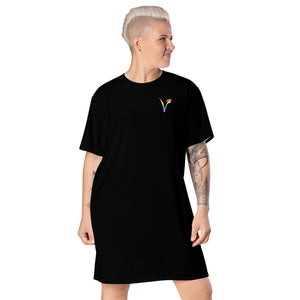 Vegan Pride Plus Size T-shirt Dress 2XL | The Vegan LGBTQ+ Collection | Polycute Gift Shop