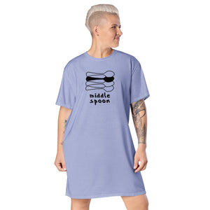 Middle Spoon 2 Quad Sleep Shirt Perano | Polycute LGBTQ+ & Polyamory Gifts