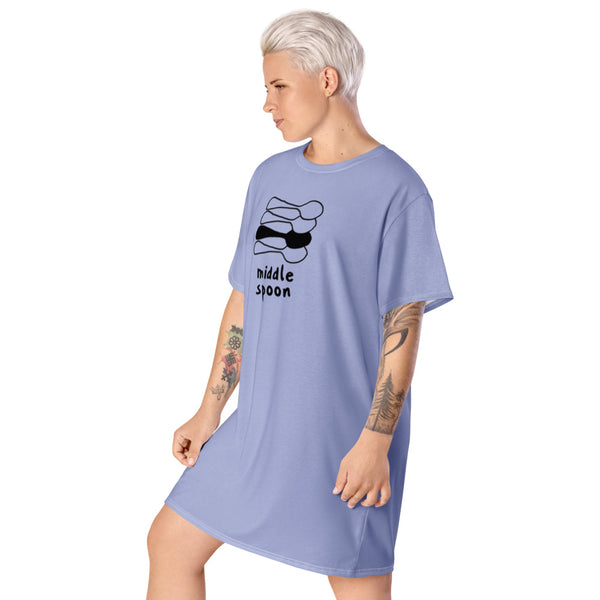 Middle Spoon 1 Quad Sleep Shirt | Polycute LGBTQ+ & Polyamory Gifts