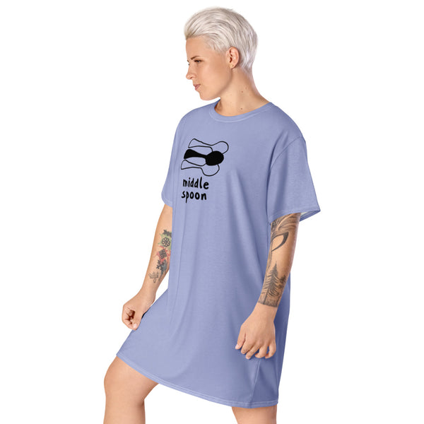 Middle Spoon Triad Sleep Shirt | Polycute LGBTQ+ & Polyamory Gifts