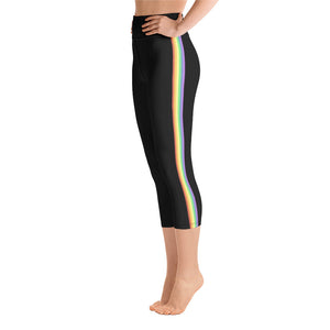 Pride Stripe Yoga Capri Leggings XS | Polycute Gift Shop
