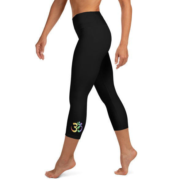 Om Pride Yoga Capri Leggings | Polycute Gift Shop