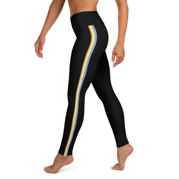 Pride Stripe Yoga Leggings | Polycute Gift Shop