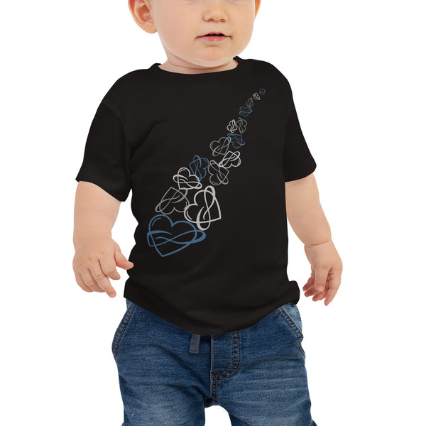 Infinite Love Cascade Baby Tee Black | Polycute Gift Shop