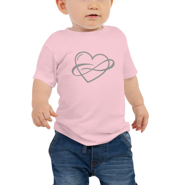 Infinite Love Baby Tee Pink | Polycute Gift Shop