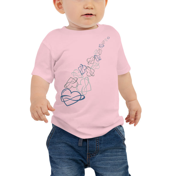 Infinite Love Cascade Baby Tee Pink | Polycute Gift Shop