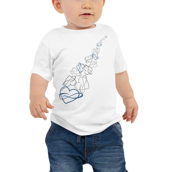 Infinite Love Cascade Baby Tee White | Polycute Gift Shop