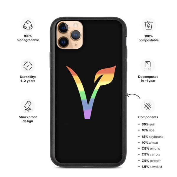 Vegan Pride Biodegradable iPhone Case - iPhone 11 Pro Max | Polycute LGBTQ+ & Polyamory Gifts
