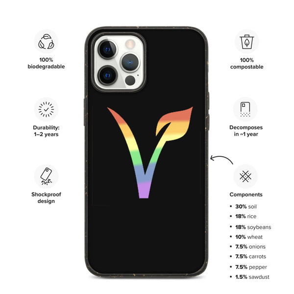 Vegan Pride Biodegradable iPhone Case - iPhone 12 Pro Max | Polycute LGBTQ+ & Polyamory Gifts