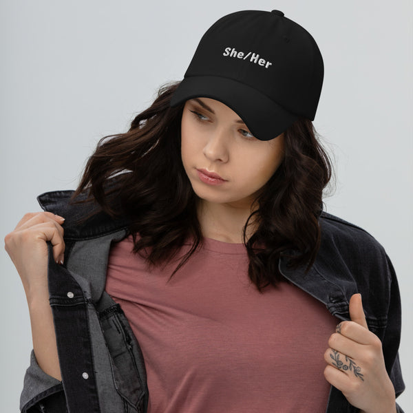 She/Her Pronoun Hat | Polycute LGBTQ+ & Polyamory Gifts