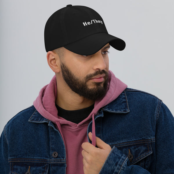 He/They Pronoun Hat | Polycute LGBTQ+ & Polyamory Gifts