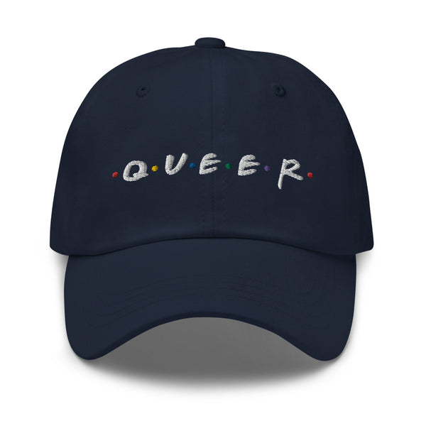 Queer "Friends" Hat Navy | Polycute LGBTQ+ & Polyamory Gifts