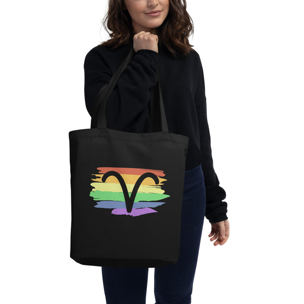 Aries Zodiac Tote Bag | Polycute LGBTQ+ & Polyamory Gifts