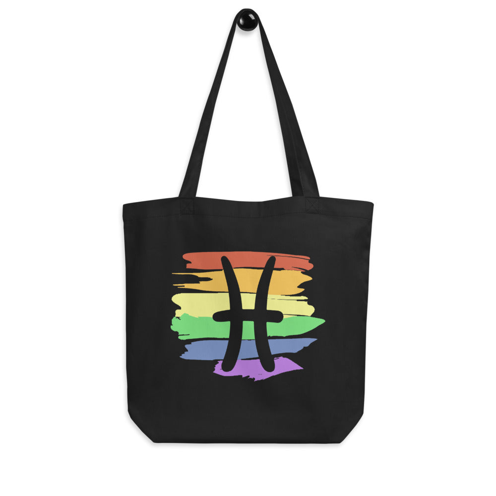 Pisces Zodiac Tote Bag | Polycute LGBTQ+ & Polyamory Gifts