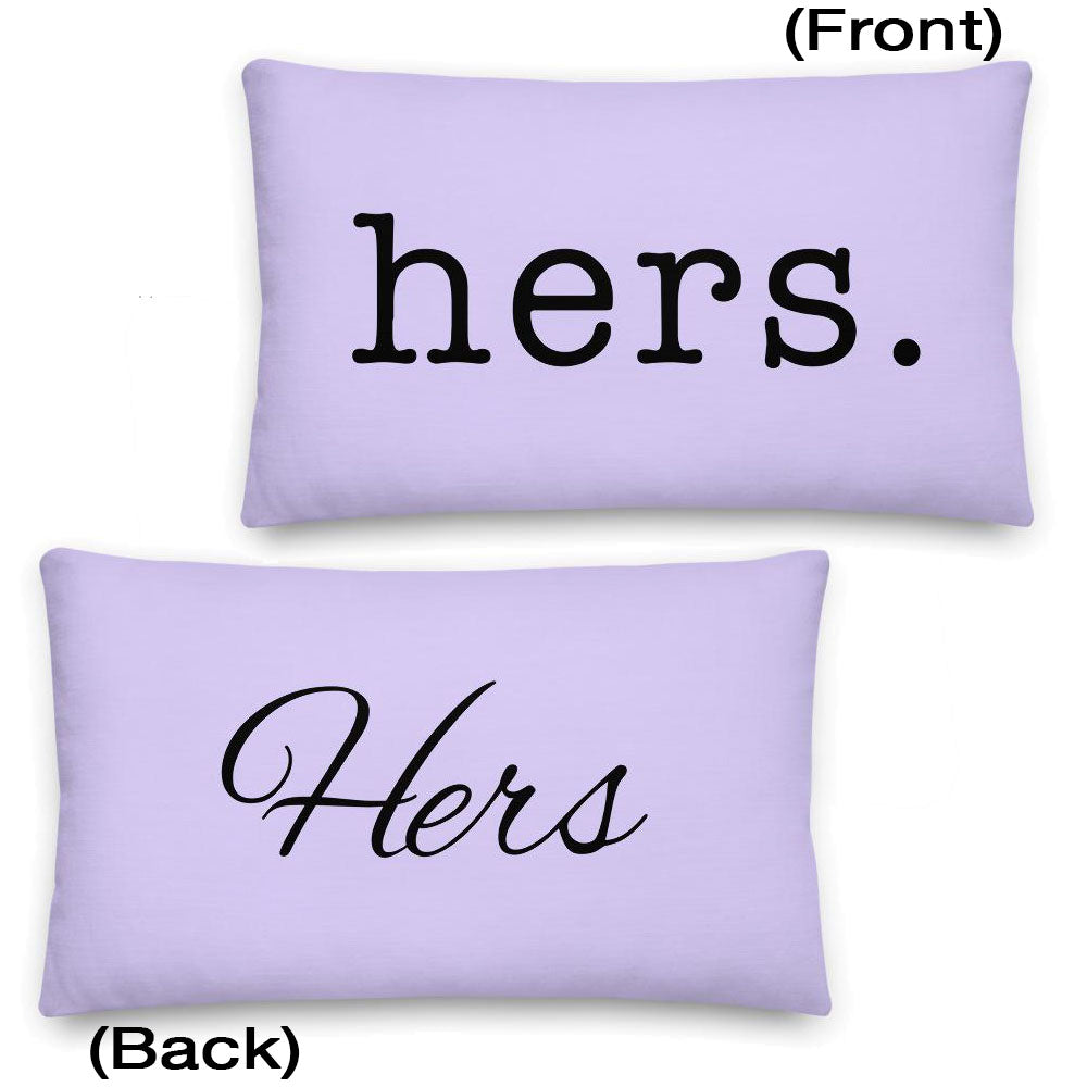 Hers Pronoun Pillow, Lilac | Polycute Gift Shop