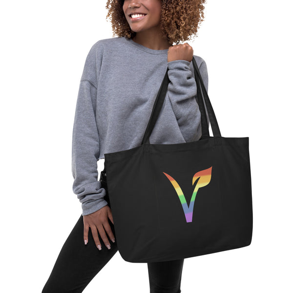 Vegan Pride Large Yoga Tote | The Vegan LGBTQ+ Collection | Polycute Gift Shop