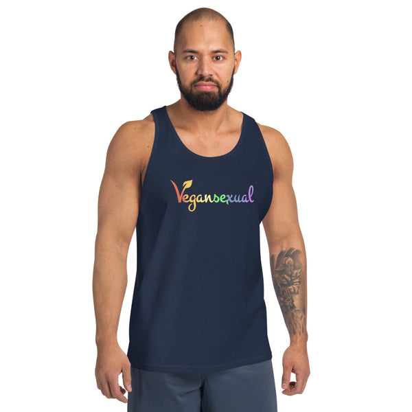 Vegansexual Tank Navy | Polycute LGBTQ+ & Polyamory Gifts