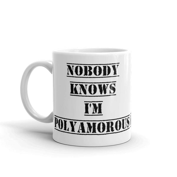 Nobody Knows I'm Poly Mug | LGBTQ and Polyamory Gifts | Polycute Gift Shop