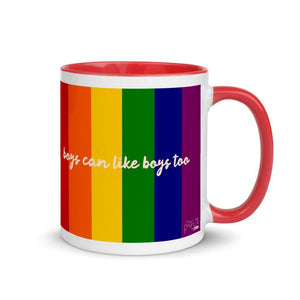 Boys Like Boys Mug | LGBTQ and Polyamory Gifts | Polycute Gift Shop