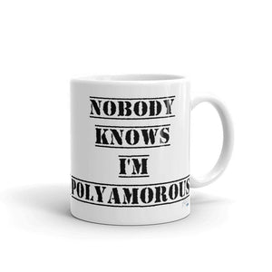 Nobody Knows I'm Poly Mug | LGBTQ and Polyamory Gifts | Polycute Gift Shop