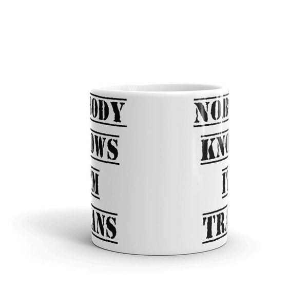 Nobody Knows I'm Trans Mug | LGBTQ and Polyamory Gifts | Polycute Gift Shop