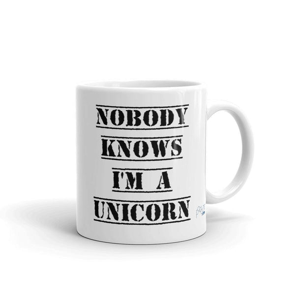 Nobody Knows I'm a Unicorn Mug | LGBTQ and Polyamory Gifts | Polycute Gift Shop