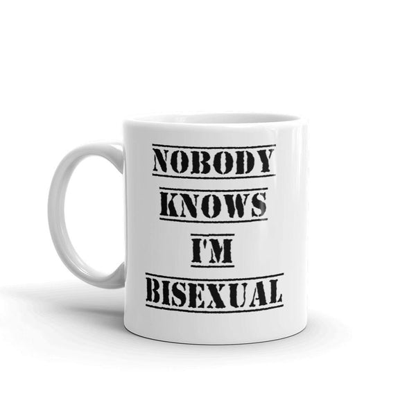 Nobody Knows I'm Bisexual Mug | LGBTQ and Polyamory Gifts | Polycute Gift Shop
