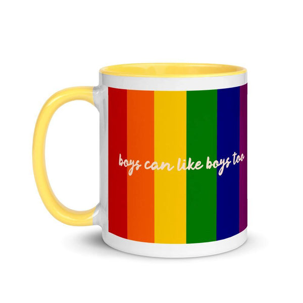 Boys Like Boys Mug | LGBTQ and Polyamory Gifts | Polycute Gift Shop